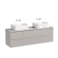 Тумба подвесная SANCOS Сноб T (Snob T) 80x45x50 c двумя ящиками оснащенными доводчиками, Пыльная роза (Doha Soft), арт.SNT80SM