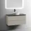 Тумба подвесная SANCOS Сноб Р (Snob R) 80x45x50 c двумя ящиками оснащенными доводчиками, Белый матовый (Bianco), арт.SNR80W