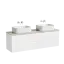 Тумба подвесная SANCOS Сноб T (Snob T) 80x45x50 c двумя ящиками оснащенными доводчиками, Белый матовый (Bianco), арт.SNT80W
