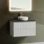 Тумба подвесная SANCOS Сноб T (Snob T) 80x45x50 c двумя ящиками оснащенными доводчиками, Белый матовый (Bianco), арт.SNT80W