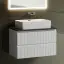 Тумба подвесная SANCOS Сноб T (Snob T) 80x45x50 c двумя ящиками оснащенными доводчиками, Белый матовый (Bianco), арт.SNT80W