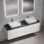 Тумба подвесная SANCOS Сноб T (Snob T) 80x45x50 c двумя ящиками оснащенными доводчиками, Белый матовый (Bianco), арт.SNT80W