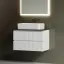 Тумба подвесная SANCOS Сноб T (Snob T) 80x45x50 c двумя ящиками оснащенными доводчиками, Белый матовый (Bianco), арт.SNT80W