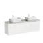 Тумба подвесная SANCOS Сноб T (Snob T) 80x45x50 c двумя ящиками оснащенными доводчиками, Белый матовый (Bianco), арт.SNT80W