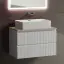 Тумба подвесная SANCOS Сноб T (Snob T) 80x45x50 c двумя ящиками оснащенными доводчиками, Белый матовый (Bianco), арт.SNT80W