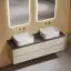 Тумба подвесная SANCOS Сноб T (Snob T) 80x45x50 c двумя ящиками оснащенными доводчиками, Бежевый матовый (Beige Soft), арт.SNT80CE