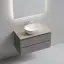 Тумба подвесная SANCOS Сноб T (Snob T) 90x45x50 c двумя ящиками оснащенными доводчиками, Пыльная роза (Doha Soft), арт.SNT90SM