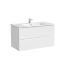 Тумба подвесная SANCOS Сноб T (Snob T) 90x45x50 c двумя ящиками оснащенными доводчиками, Белый матовый (Bianco), арт.SNT90W