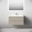 Тумба подвесная SANCOS Сноб T (Snob T) 90x45x50 c двумя ящиками оснащенными доводчиками, Бежевый матовый (Beige Soft), арт.SNT90CE
