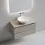Тумба подвесная SANCOS Сноб T (Snob T) 90x45x50 c двумя ящиками оснащенными доводчиками, Бежевый матовый (Beige Soft), арт.SNT90CE