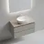Тумба подвесная SANCOS Сноб T (Snob T) 90x45x50 c двумя ящиками оснащенными доводчиками, Бежевый матовый (Beige Soft), арт.SNT90CE