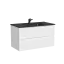 Тумба подвесная SANCOS Сноб T (Snob T) 90x45x50 c двумя ящиками оснащенными доводчиками, Белый матовый (Bianco), арт.SNT90W