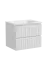 Тумба подвесная SANCOS Сноб T (Snob T) 60x45x50 c двумя ящиками оснащенными доводчиками, Белый матовый (Bianco), арт.SNT60W