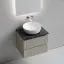 Тумба подвесная SANCOS Сноб T (Snob T) 60x45x50 c двумя ящиками оснащенными доводчиками, Бежевый матовый (Beige Soft), арт.SNT60CE