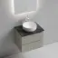 Тумба подвесная SANCOS Сноб T (Snob T) 60x45x50 c двумя ящиками оснащенными доводчиками, Бежевый матовый (Beige Soft), арт.SNT60CE