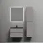 Тумба подвесная SANCOS Сноб T (Snob T) 70x45x50 c двумя ящиками оснащенными доводчиками, Пыльная роза (Doha Soft), арт.SNT70SM