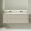 Тумба подвесная SANCOS Сноб T (Snob T) 70x45x50 c двумя ящиками оснащенными доводчиками, Бежевый матовый (Beige Soft), арт.SNT70CE