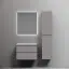 Тумба подвесная SANCOS Сноб T (Snob T) 70x45x50 c двумя ящиками оснащенными доводчиками, Пыльная роза (Doha Soft), арт.SNT70SM