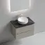 Тумба подвесная SANCOS Сноб T (Snob T) 70x45x50 c двумя ящиками оснащенными доводчиками, Бежевый матовый (Beige Soft), арт.SNT70CE