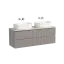Тумба подвесная SANCOS Сноб T (Snob T) 70x45x50 c двумя ящиками оснащенными доводчиками, Пыльная роза (Doha Soft), арт.SNT70SM