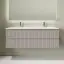 Тумба подвесная SANCOS Сноб T (Snob T) 70x45x50 c двумя ящиками оснащенными доводчиками, Пыльная роза (Doha Soft), арт.SNT70SM