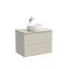 Тумба подвесная SANCOS Сноб T (Snob T) 70x45x50 c двумя ящиками оснащенными доводчиками, Бежевый матовый (Beige Soft), арт.SNT70CE