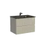 Тумба подвесная SANCOS Сноб T (Snob T) 70x45x50 c двумя ящиками оснащенными доводчиками, Бежевый матовый (Beige Soft), арт.SNT70CE