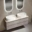 Тумба подвесная SANCOS Сноб T (Snob T) 70x45x50 c двумя ящиками оснащенными доводчиками, Пыльная роза (Doha Soft), арт.SNT70SM