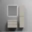 Тумба подвесная SANCOS Сноб T (Snob T) 70x45x50 c двумя ящиками оснащенными доводчиками, Бежевый матовый (Beige Soft), арт.SNT70CE