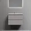 Тумба подвесная SANCOS Сноб T (Snob T) 70x45x50 c двумя ящиками оснащенными доводчиками, Пыльная роза (Doha Soft), арт.SNT70SM