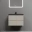Тумба подвесная SANCOS Сноб T (Snob T) 70x45x50 c двумя ящиками оснащенными доводчиками, Бежевый матовый (Beige Soft), арт.SNT70CE