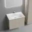Тумба подвесная SANCOS Сноб T (Snob T) 70x45x50 c двумя ящиками оснащенными доводчиками, Бежевый матовый (Beige Soft), арт.SNT70CE