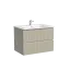 Тумба подвесная SANCOS Сноб T (Snob T) 70x45x50 c двумя ящиками оснащенными доводчиками, Бежевый матовый (Beige Soft), арт.SNT70CE