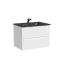 Тумба подвесная SANCOS Сноб T (Snob T) 70x45x50 c двумя ящиками оснащенными доводчиками, Белый матовый (Bianco), арт.SNT70W