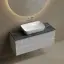 Тумба подвесная SANCOS Сноб Р (Snob R) правая 120x45x50 c двумя ящиками оснащенными доводчиками, Белый матовый (Bianco), арт.SNR120RW