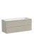 Тумба подвесная SANCOS Сноб Р (Snob R) 100x45x50 c двумя ящиками оснащенными доводчиками, Белый матовый (Bianco), арт.SNR100W