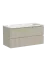 Тумба подвесная SANCOS Сноб Р (Snob R) 100x45x50 c двумя ящиками оснащенными доводчиками, Бежевый матовый (Beige Soft), арт.SNR100CE
