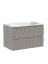 Тумба подвесная SANCOS Сноб Р (Snob R) 70x45x50 c двумя ящиками оснащенными доводчиками, Пыльная роза (Doha Soft), арт.SNR70SM
