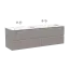Тумба подвесная SANCOS Сноб Р (Snob R) 70x45x50 c двумя ящиками оснащенными доводчиками, Пыльная роза (Doha Soft), арт.SNR70SM