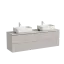 Тумба подвесная SANCOS Сноб Р (Snob R) 70x45x50 c двумя ящиками оснащенными доводчиками, Пыльная роза (Doha Soft), арт.SNR70SM