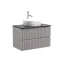 Тумба подвесная SANCOS Сноб Р (Snob R) 70x45x50 c двумя ящиками оснащенными доводчиками, Пыльная роза (Doha Soft), арт.SNR70SM