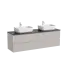 Тумба подвесная SANCOS Сноб Р (Snob R) 70x45x50 c двумя ящиками оснащенными доводчиками, Пыльная роза (Doha Soft), арт.SNR70SM