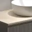 Тумба подвесная SANCOS Сноб Р (Snob R) 70x45x50 c двумя ящиками оснащенными доводчиками, Бежевый матовый (Beige Soft), арт.SNR70CE