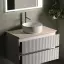 Тумба подвесная SANCOS Сноб Р (Snob R) 70x45x50 c двумя ящиками оснащенными доводчиками, Белый матовый (Bianco), арт.SNR70W