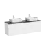 Тумба подвесная SANCOS Сноб Р (Snob R) 70x45x50 c двумя ящиками оснащенными доводчиками, Белый матовый (Bianco), арт.SNR70W