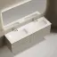 Тумба подвесная SANCOS Сноб Р (Snob R) 70x45x50 c двумя ящиками оснащенными доводчиками, Бежевый матовый (Beige Soft), арт.SNR70CE