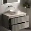Тумба подвесная SANCOS Сноб Р (Snob R) 70x45x50 c двумя ящиками оснащенными доводчиками, Бежевый матовый (Beige Soft), арт.SNR70CE