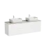 Тумба подвесная SANCOS Сноб Р (Snob R) 70x45x50 c двумя ящиками оснащенными доводчиками, Белый матовый (Bianco), арт.SNR70W