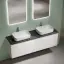 Тумба подвесная SANCOS Сноб Р (Snob R) 70x45x50 c двумя ящиками оснащенными доводчиками, Белый матовый (Bianco), арт.SNR70W