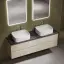 Тумба подвесная SANCOS Сноб Р (Snob R) 70x45x50 c двумя ящиками оснащенными доводчиками, Бежевый матовый (Beige Soft), арт.SNR70CE